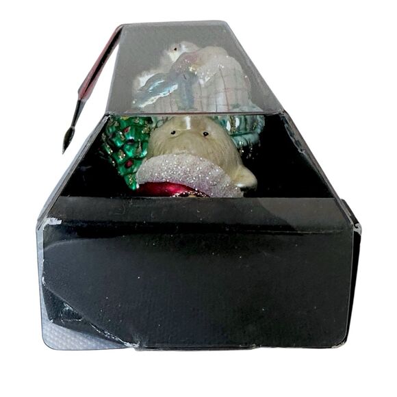 Vintage RITE AID Christmas Hand Blown Glass Polar Bear Ornament - Picture 5 of 8